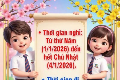 THÔNG BÁO: THỜI GIAN NGHỈ TẾT DƯƠNG LỊCH NĂM 2026.